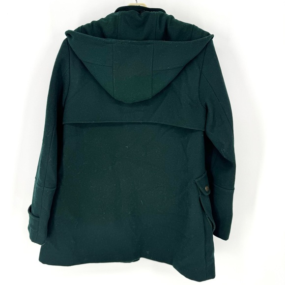 Vince Camuto Dark Green wool blend hoodie cottagecore coat - Picture 2 of 7